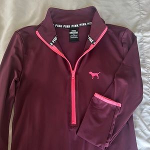 Pink Victoria’s Secret Maroon Ultimate Quarter Zip